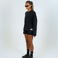 LONG SLEEVE / WASHED BLACK