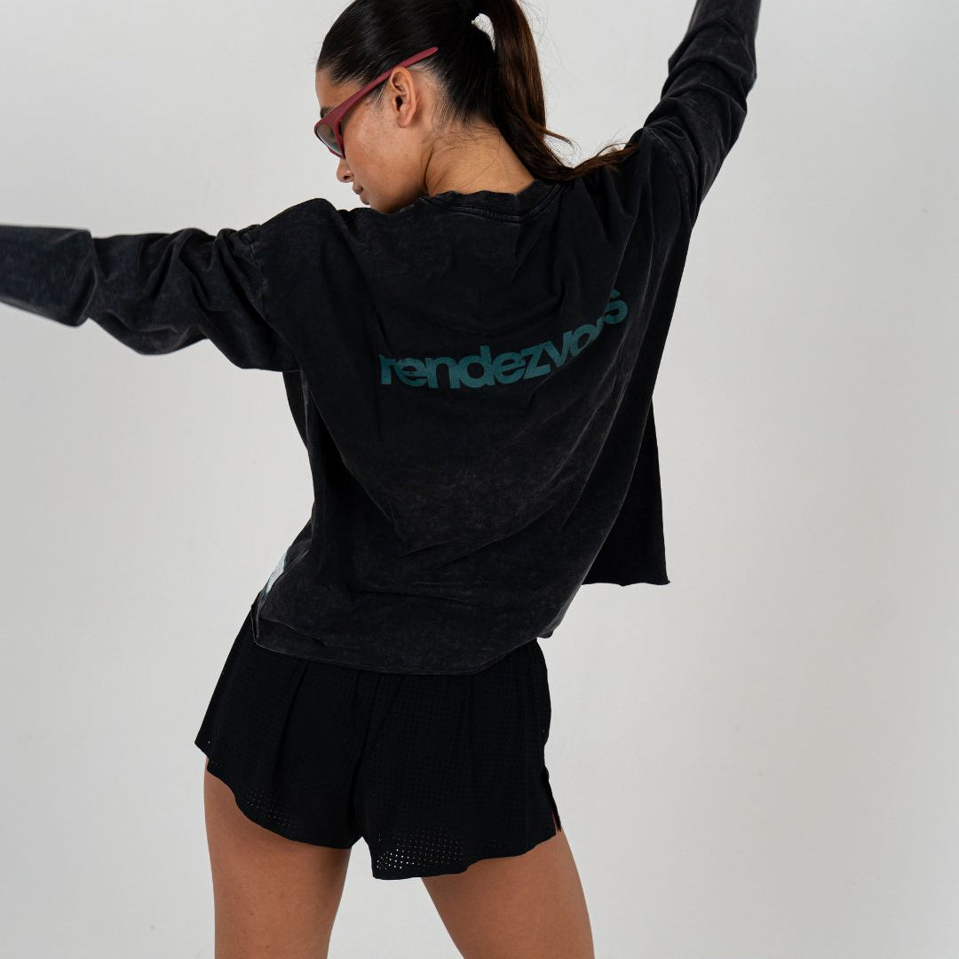 LONG SLEEVE / WASHED BLACK