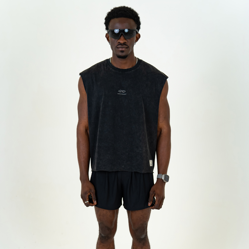 CROPPED TANK / WASHED BLACK