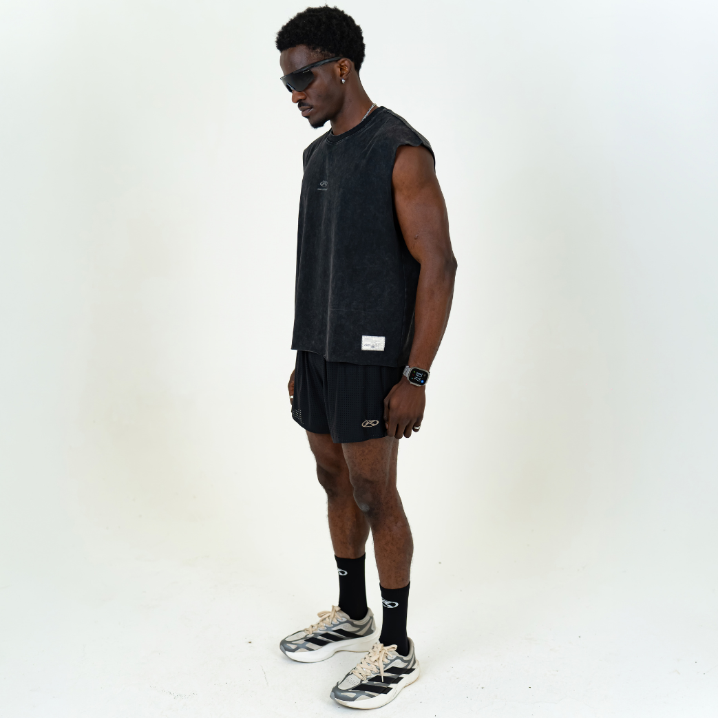 CROPPED TANK / WASHED BLACK