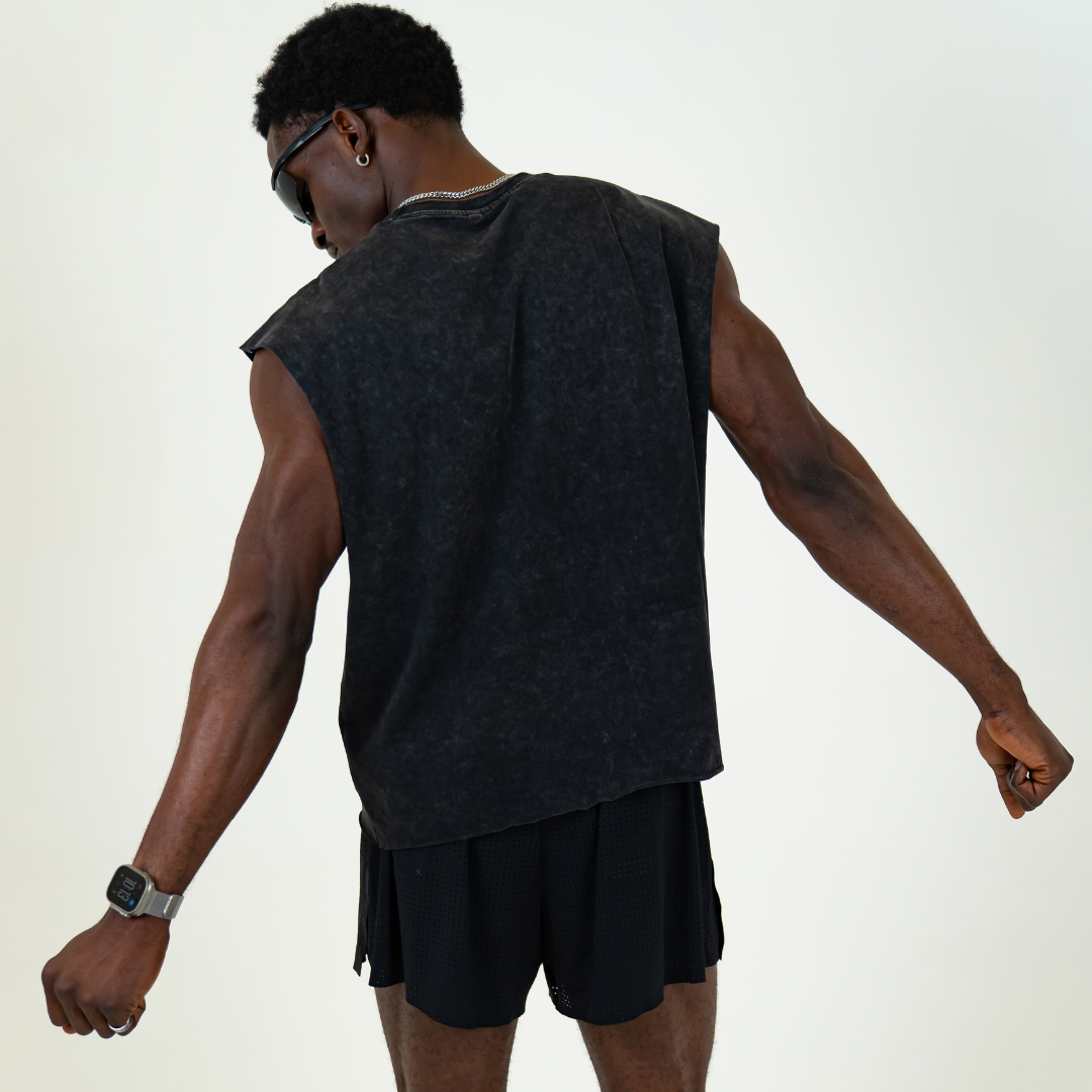CROPPED TANK / WASHED BLACK