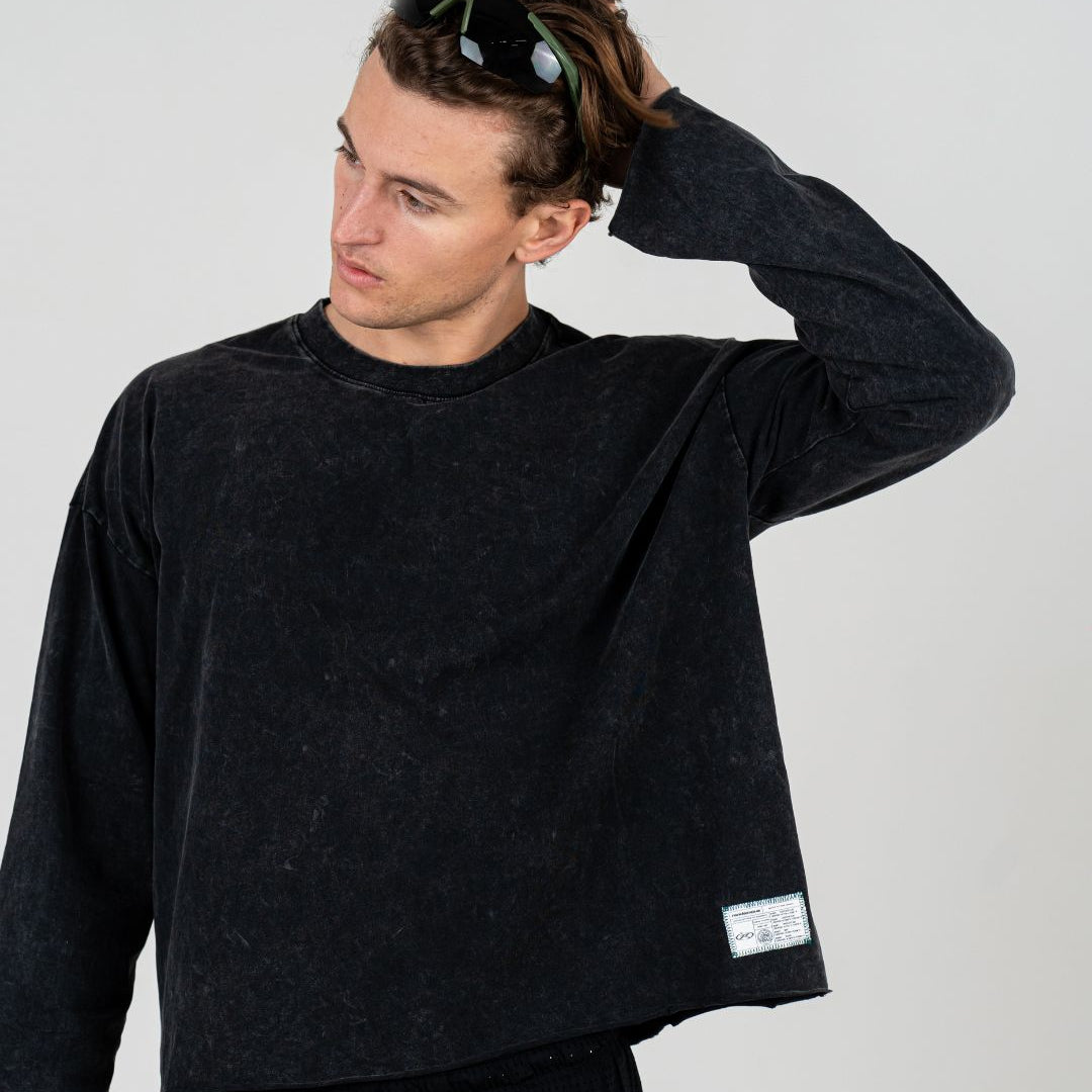 LONG SLEEVE / WASHED BLACK