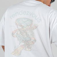 CROPPED T SHIRT / FADED WHITE