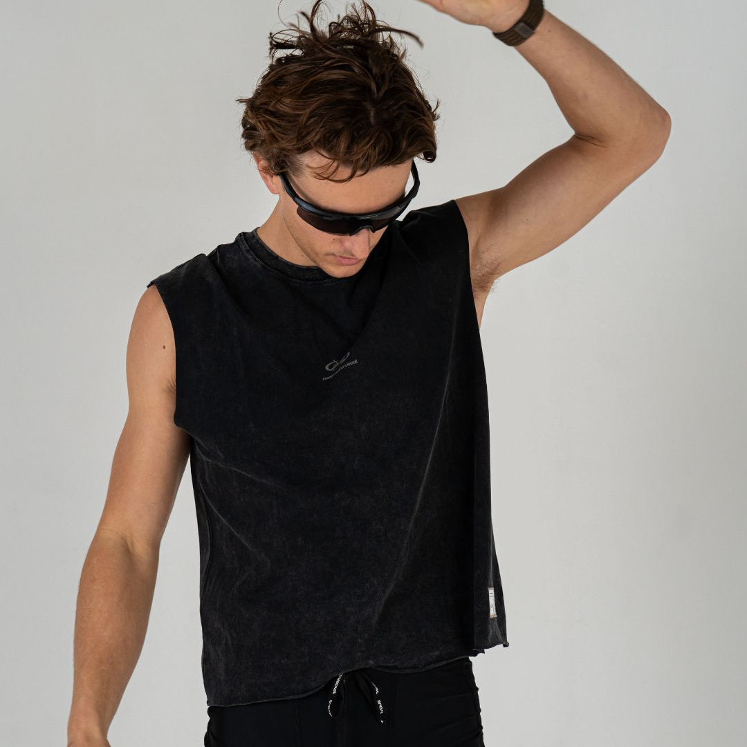 CROPPED TANK / WASHED BLACK