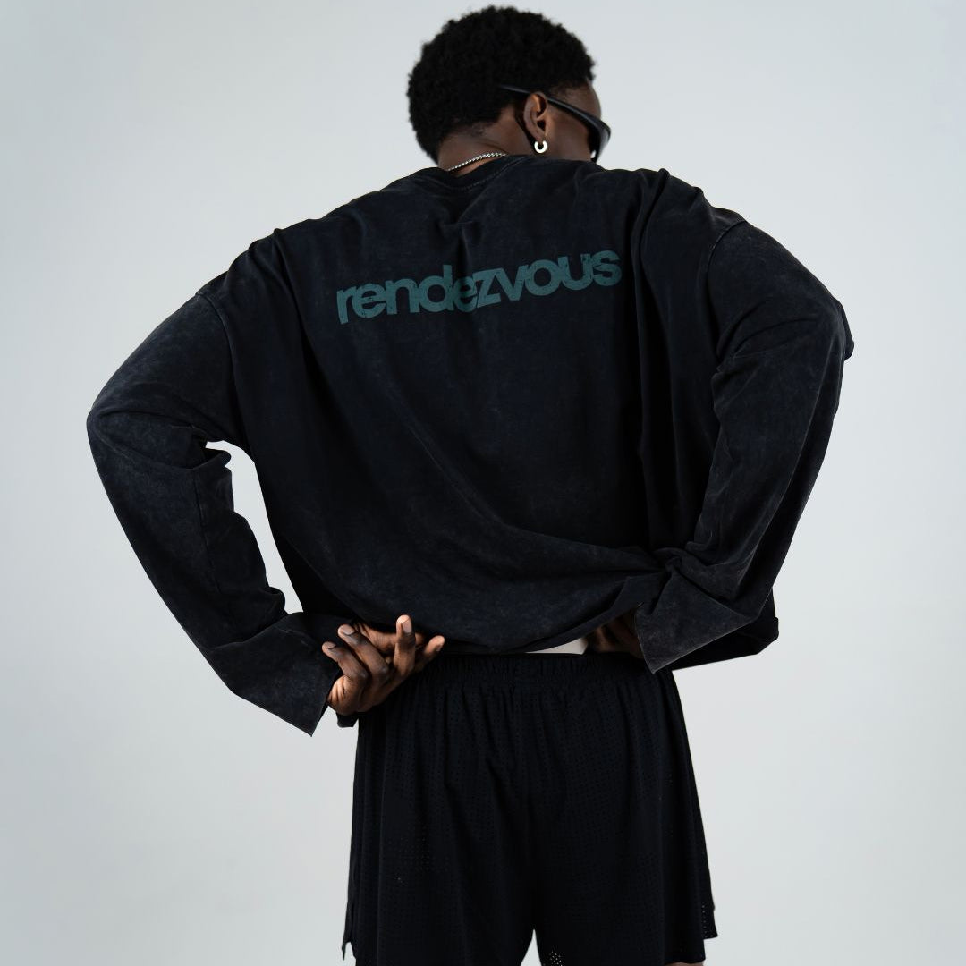 LONG SLEEVE / WASHED BLACK
