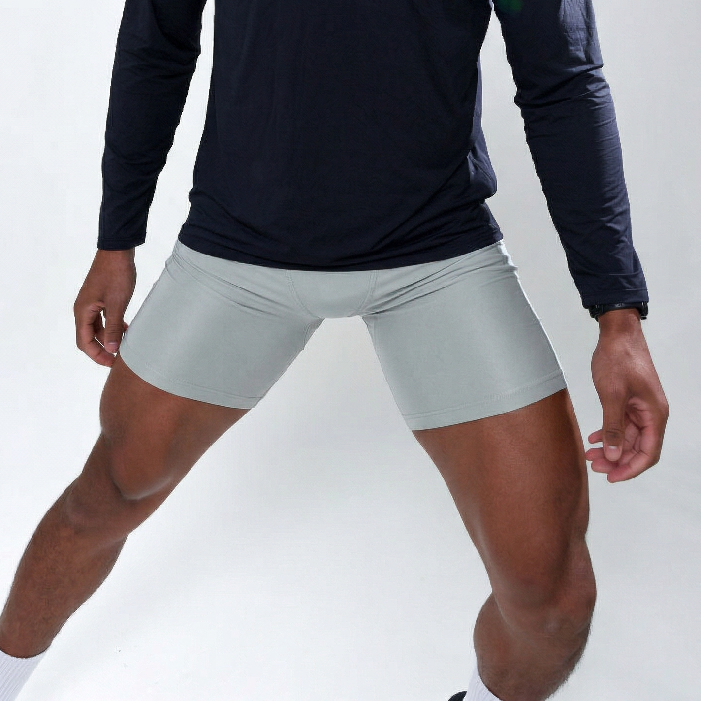 MENS HALF TIGHTS (GREY)