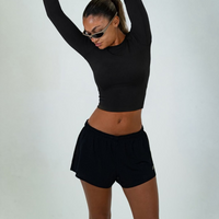 WOMENS FLOW SHORTS / BLACK
